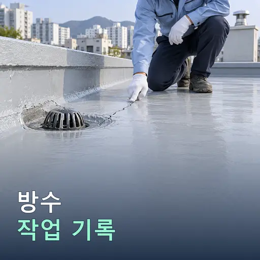 옥상 우레탄 방수 재시공 이틀 공정 기록