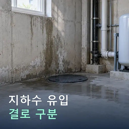 지하 창고 결로 아닌 지하수 유입 확인·차수