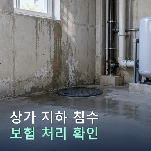 상가 지하 침수 원인 확인 후 보험 진행 후기