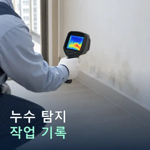 상가 화장실 급수관 매립부 누수탐지 반나절 사례