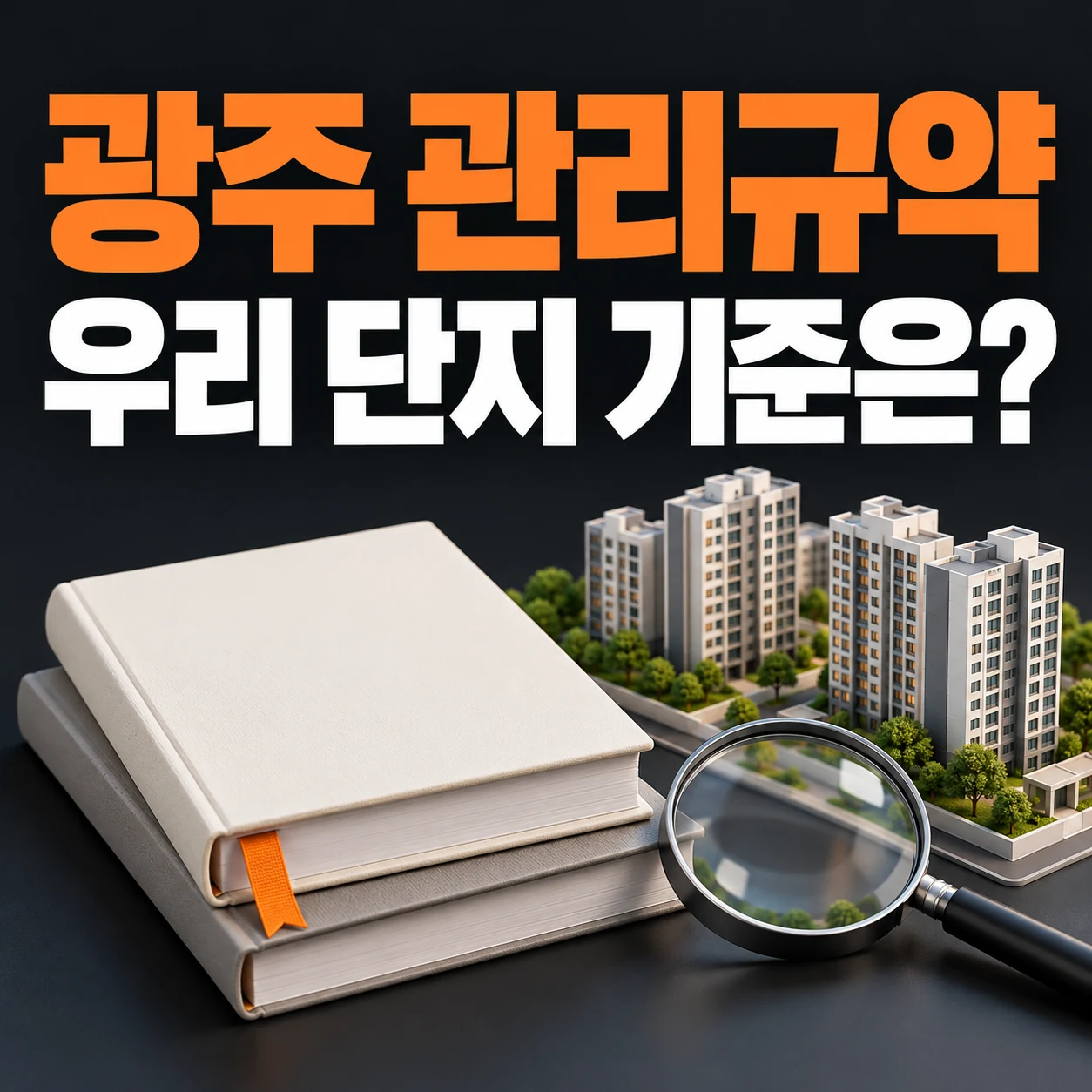 광주 공동주택 관리규약 원리와 확인 질문을 나타낸 문서 안내 이미지