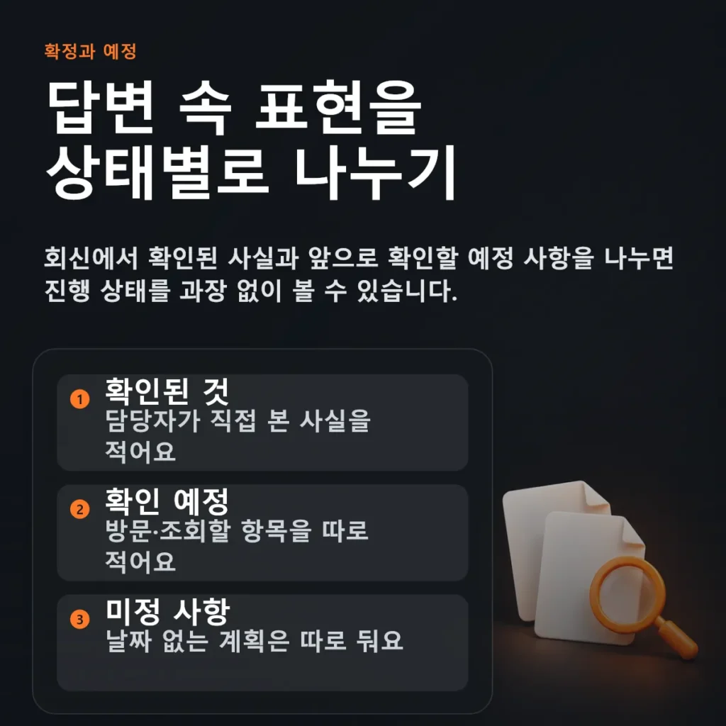 분쟁조정 안내에서 확인된 신청 조건과 앞으로 확인할 사항을 구분하는 안내 도해